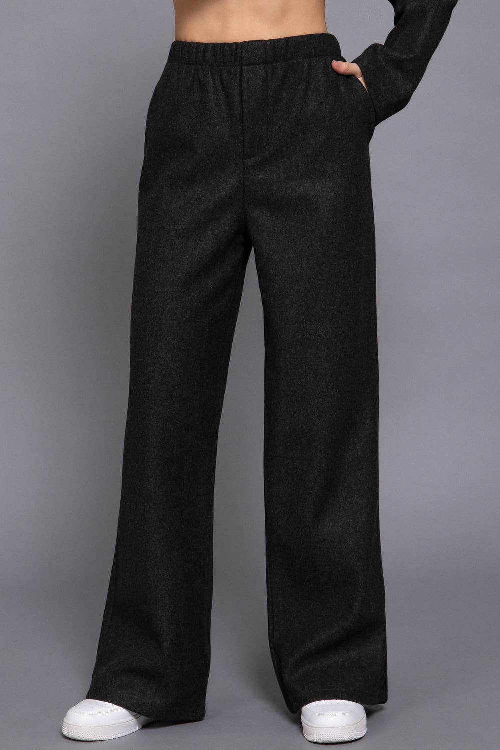 Soft Felt Pants | Black