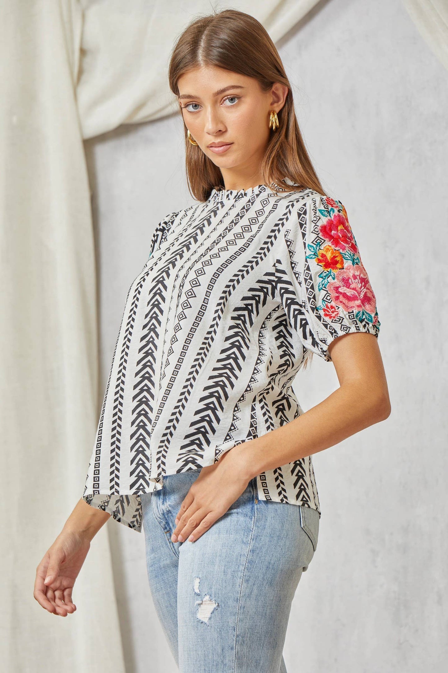 Geo Printed Inspired Top