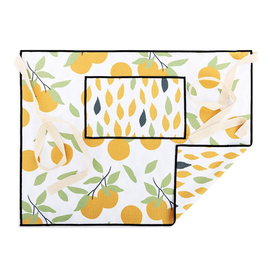 Citrus Orange Absorbent Half Apron