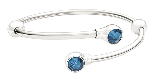 Crystal Bangle Accents | Blue