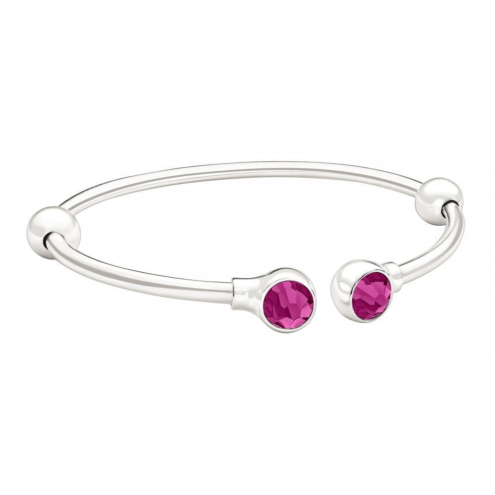 Crystal Bangle Accents | Fuchsia