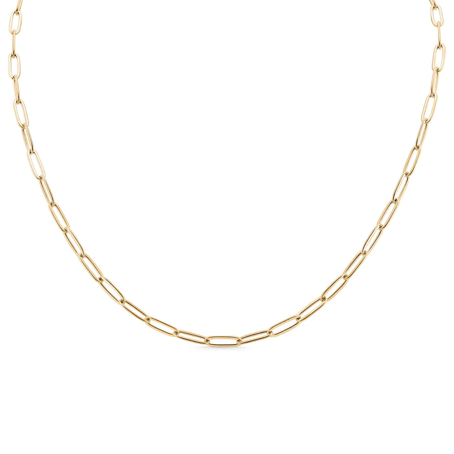 Gold Paperclip Chain Necklace