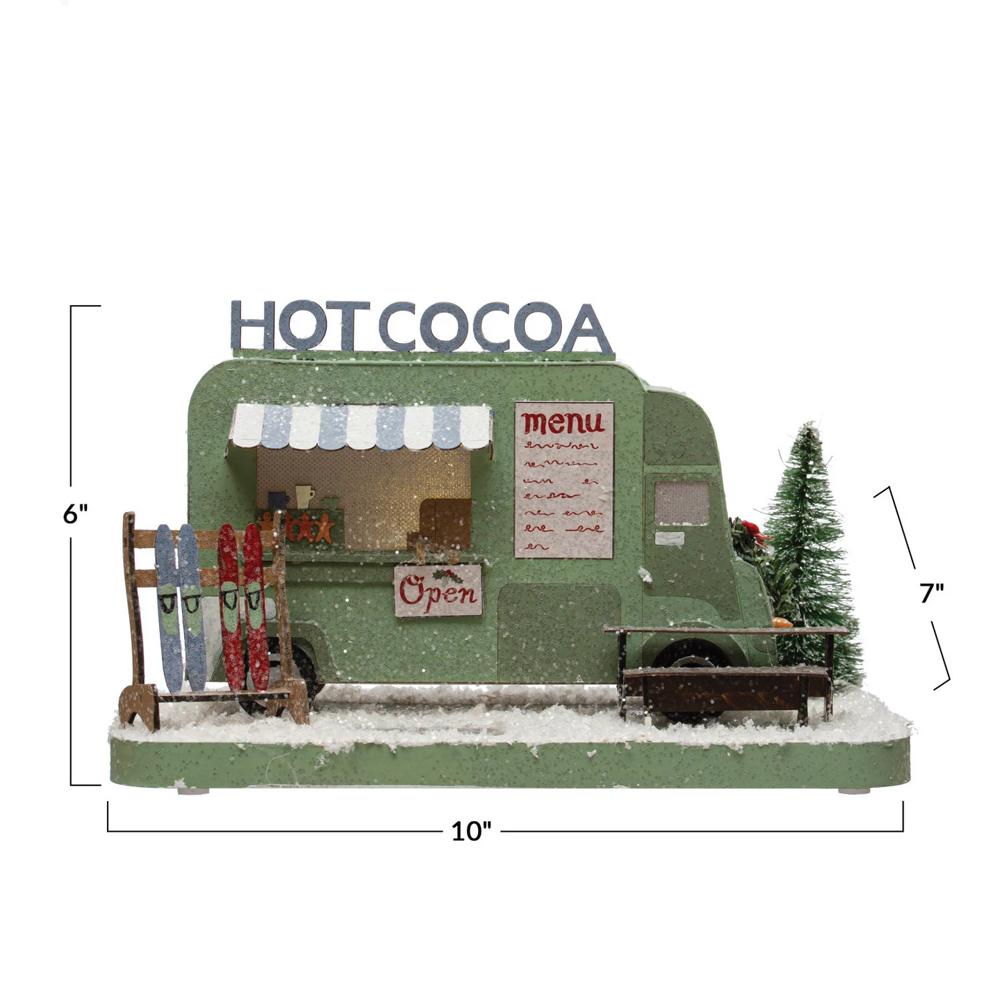 LED Hot Cocoa Truck in Winter Scene