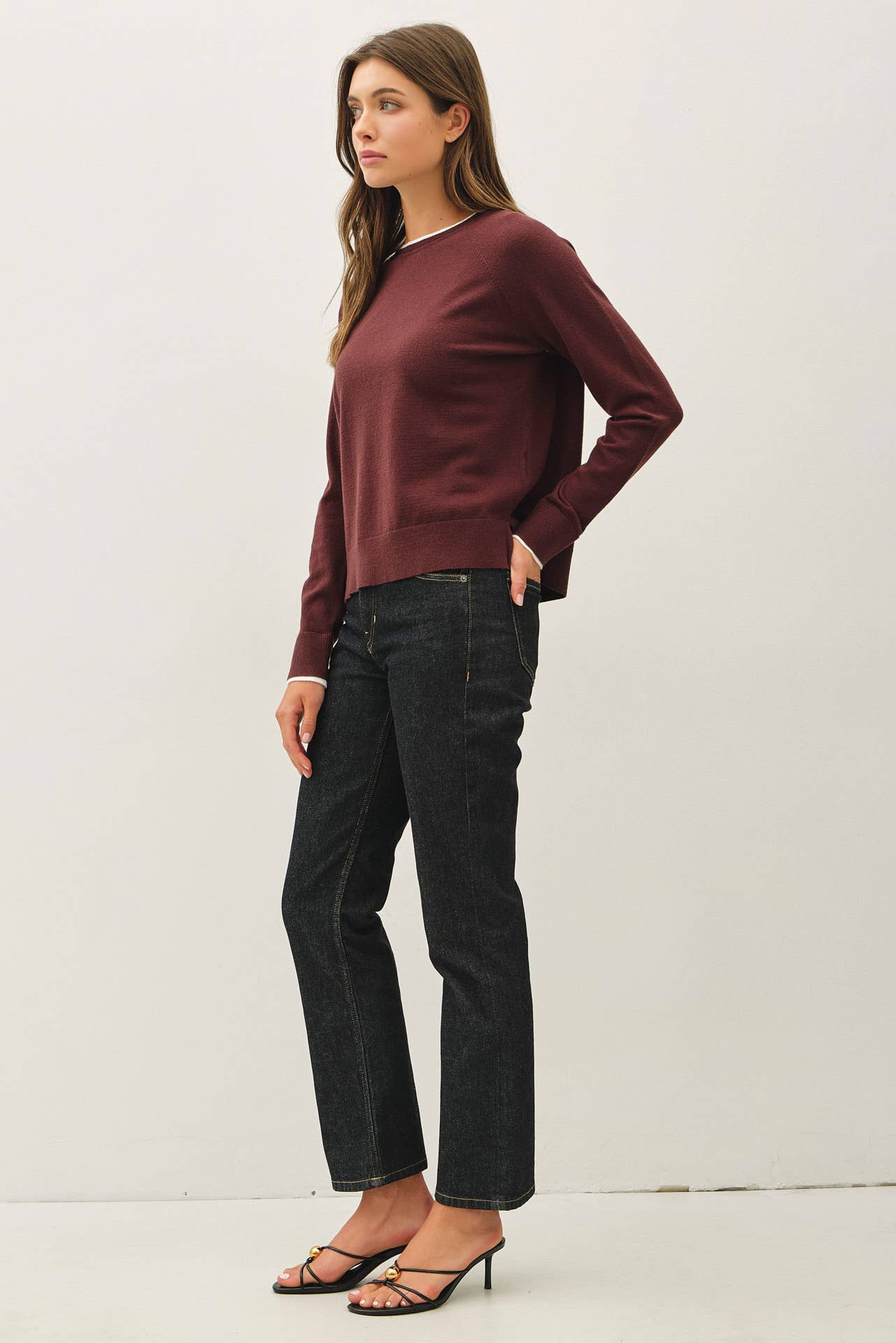 Double Layered Raglan Sweater