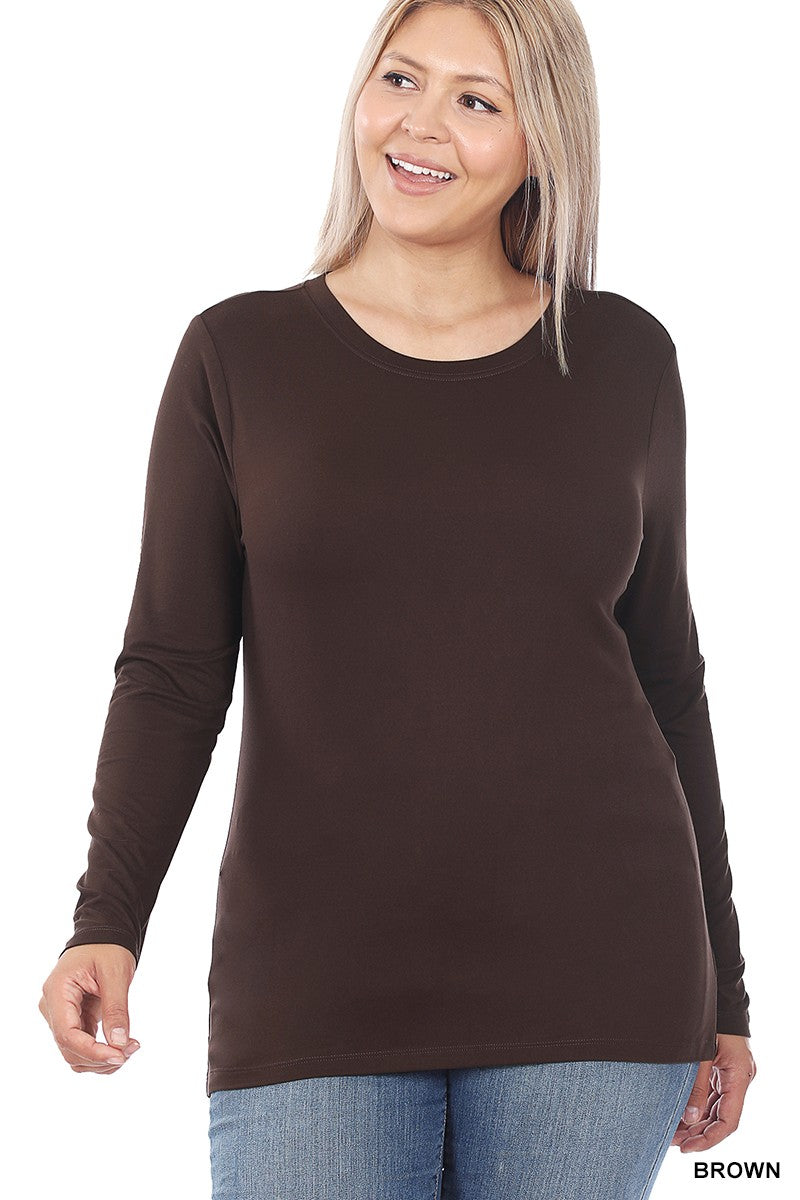 Butter Long Sleeve Tee | Brown