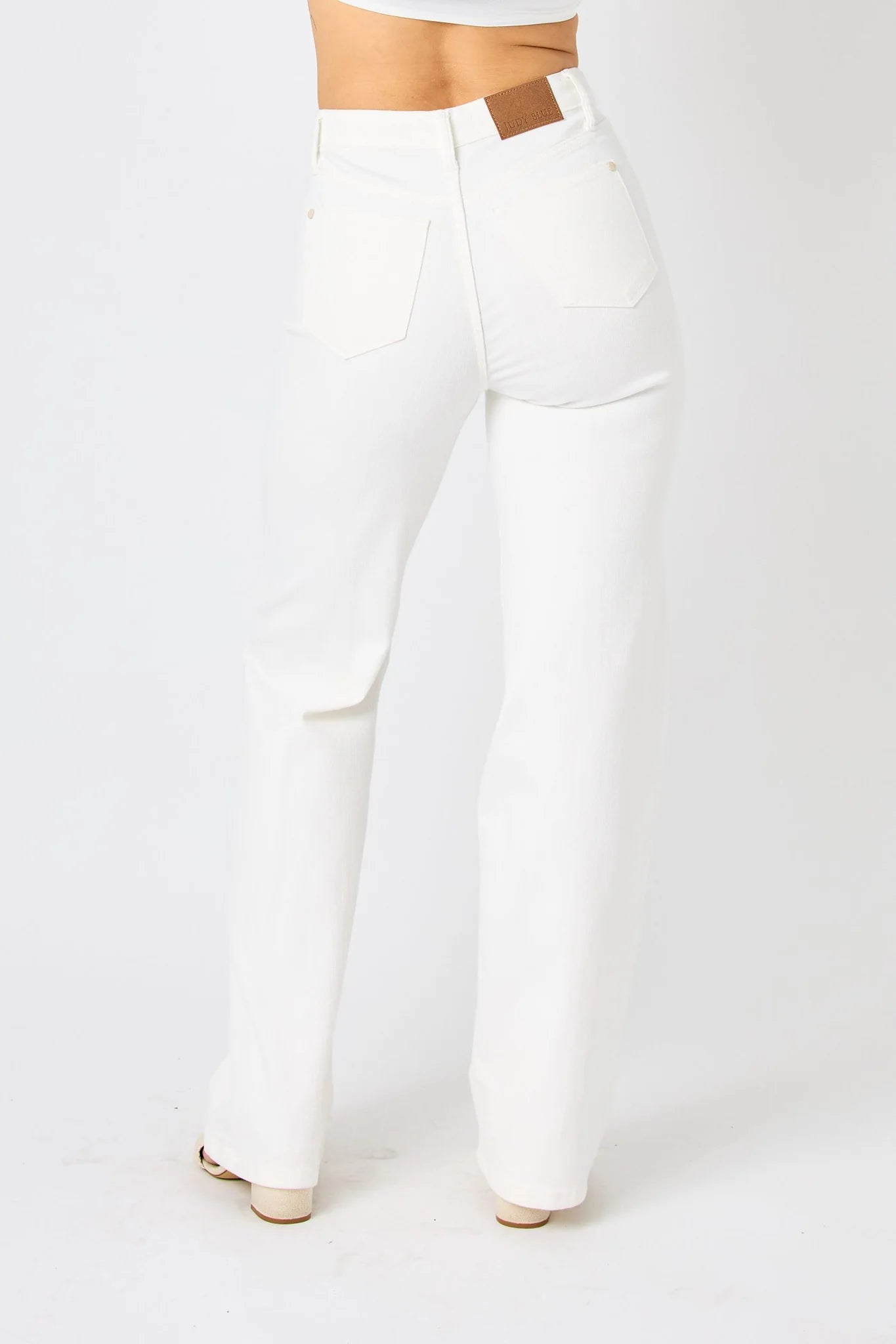 High Waist | Wide Leg | White Pants