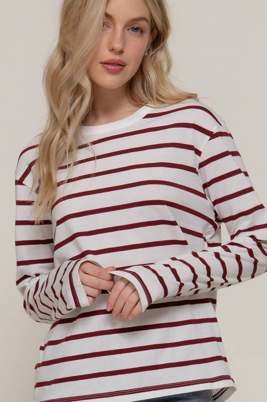 Long Sleeve Stripe Tee