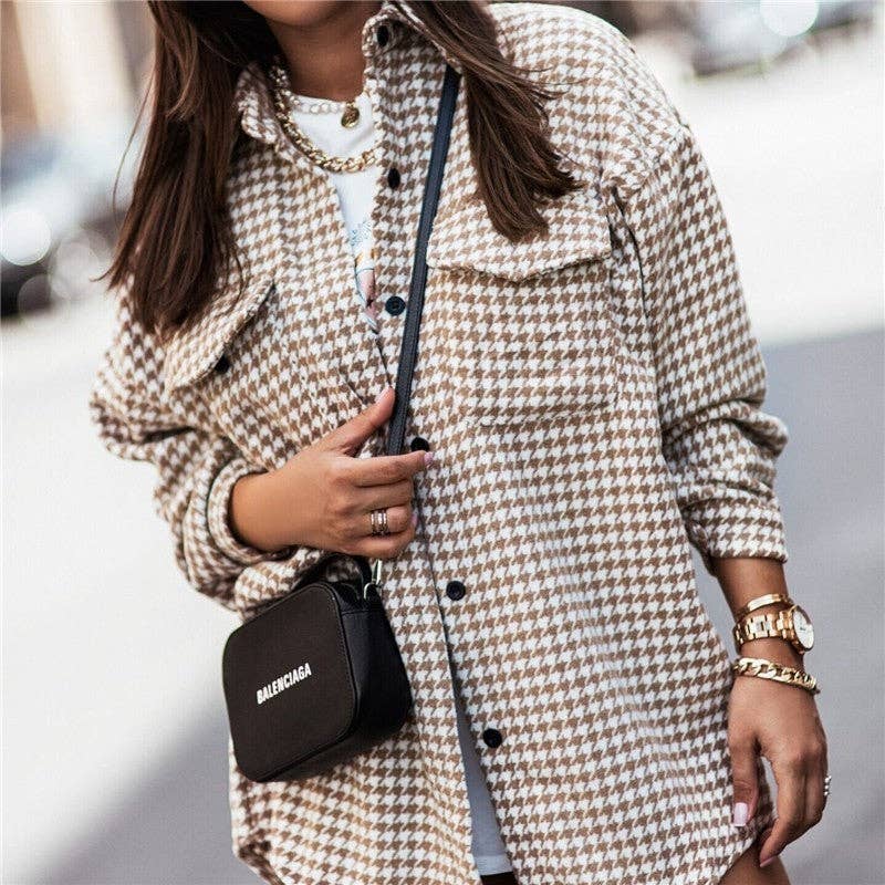 Loose Plaid Long shacket
