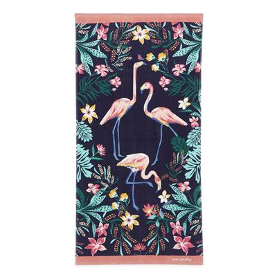 Beach Towel  |  Flamingo Garden