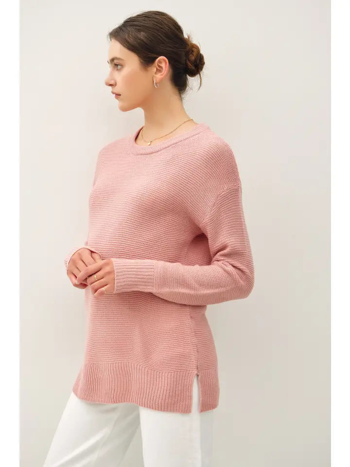 Basic Round Neck Boyfriend Sweater