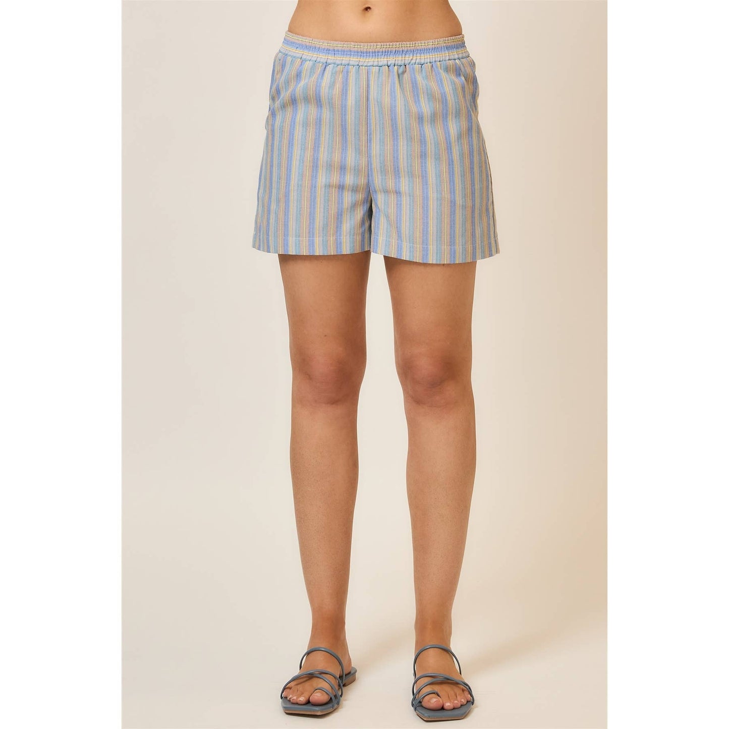 Striped Shorts w/ Pockets