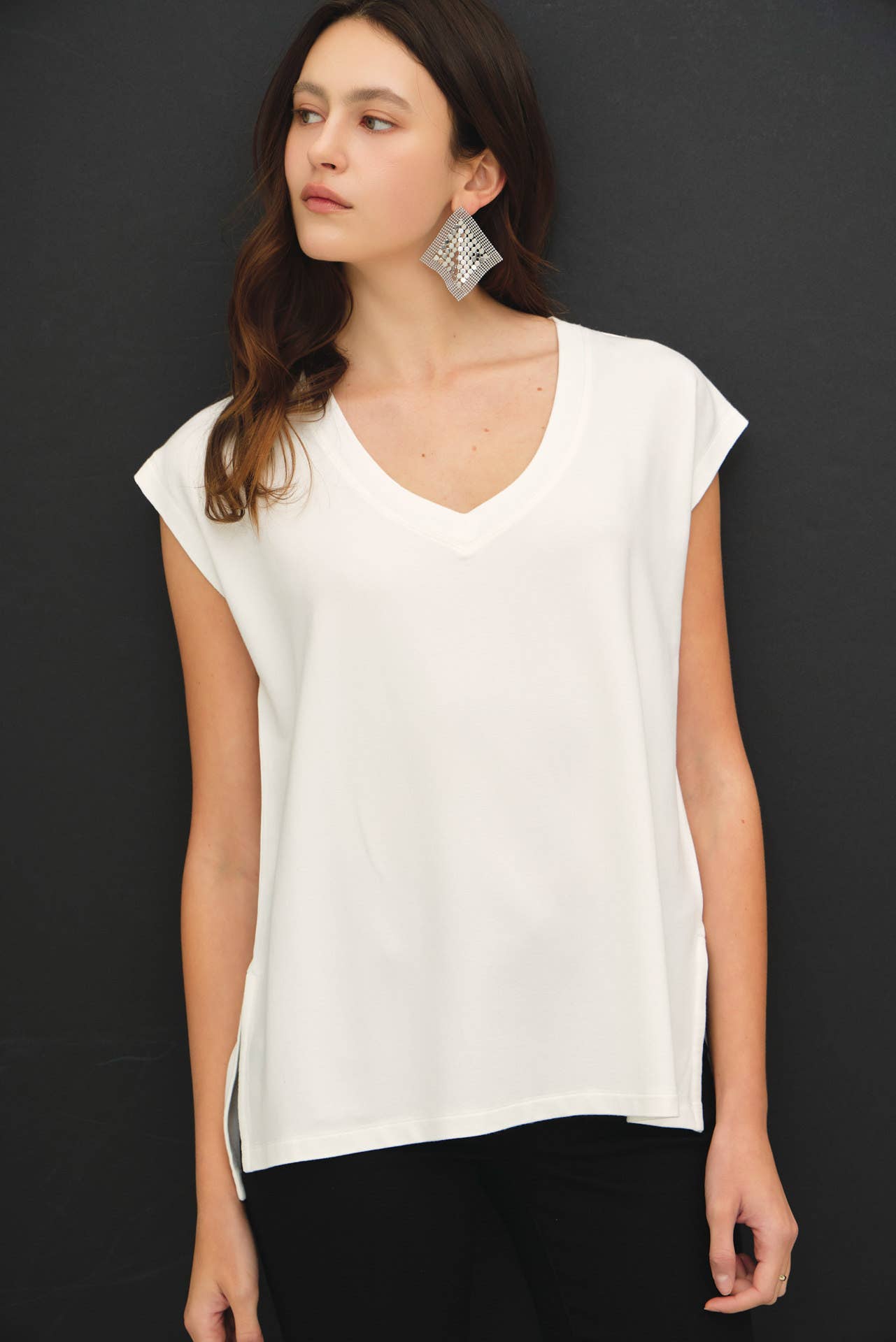 Buttery French Terry V-Neck Top