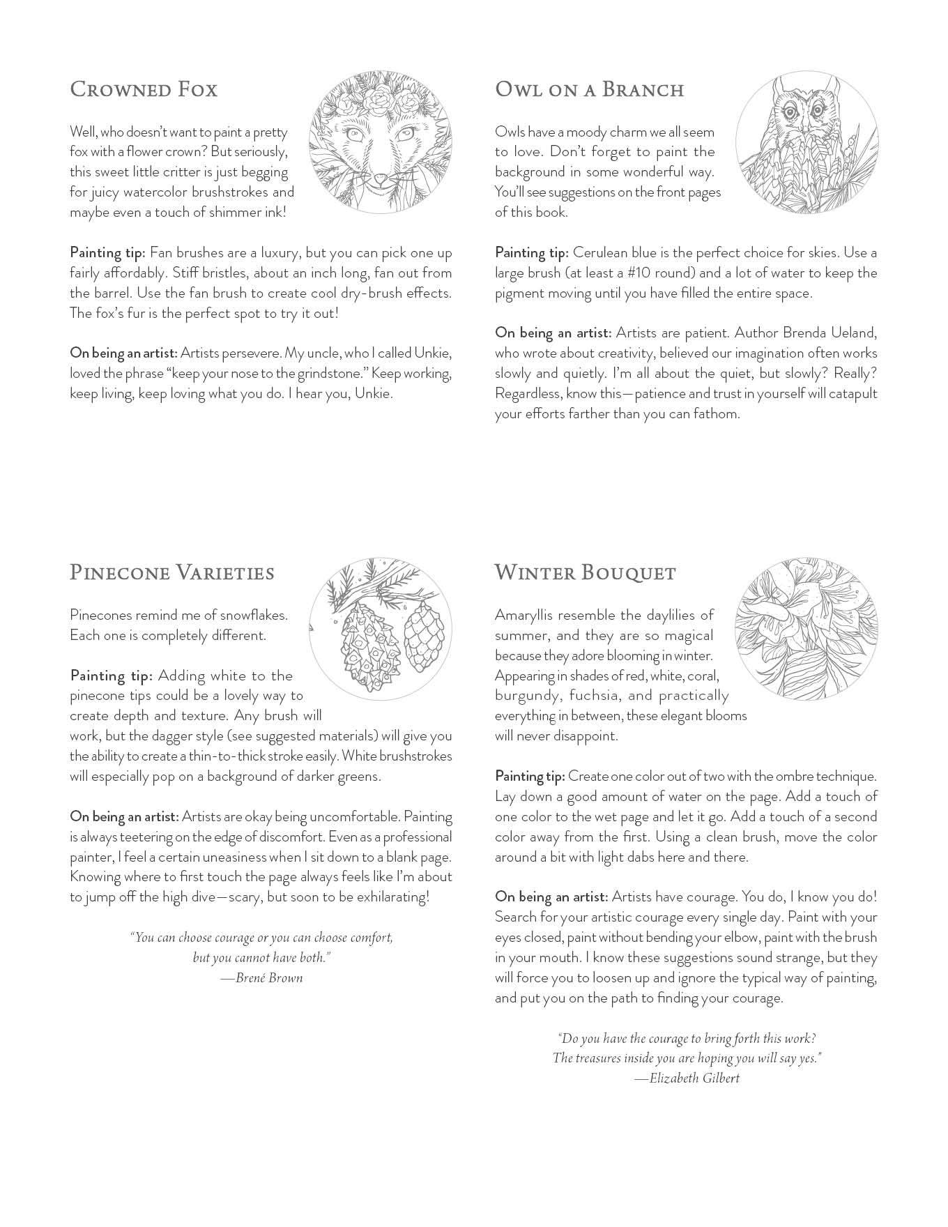 Kristy's Winter Cutting Garden: A Watercoloring Book