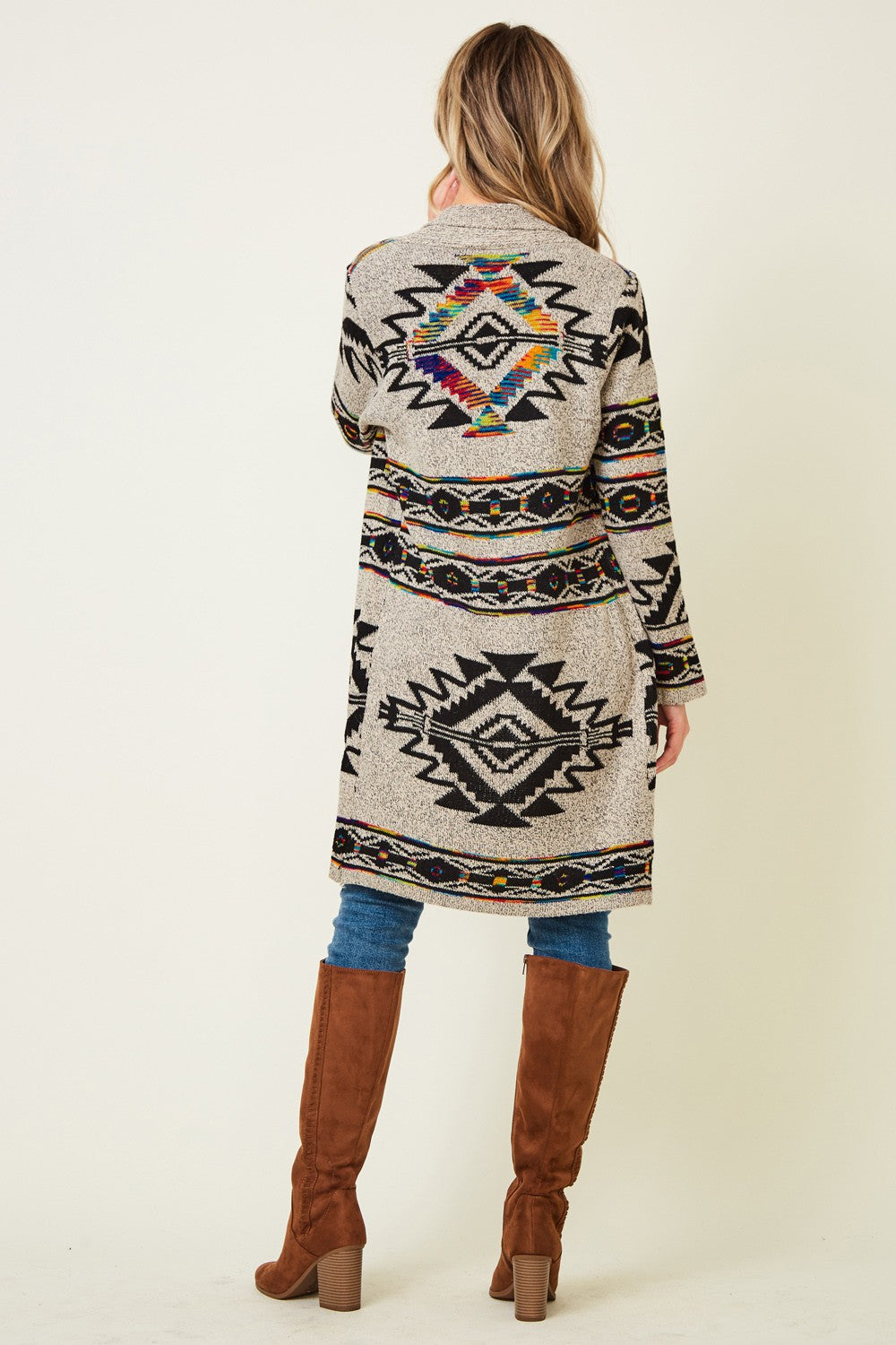 Aztec Long Cardigan The English Garden