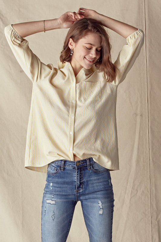 Pinstripe Poet Shirt