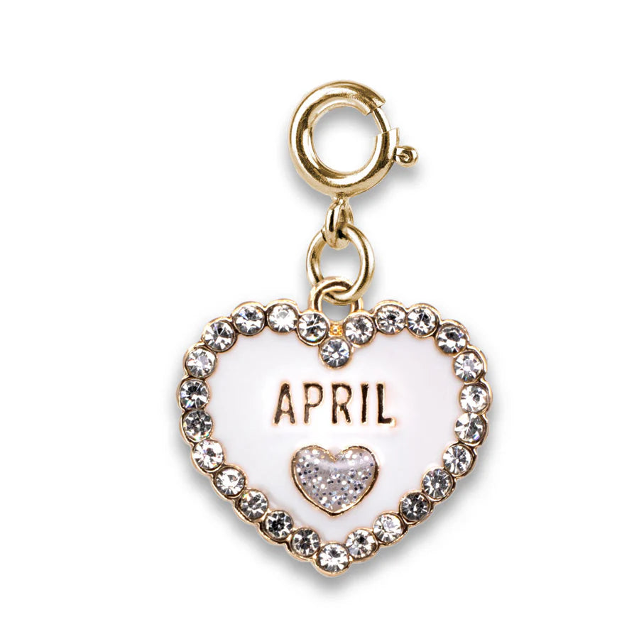 Gold April Birthstone Charm