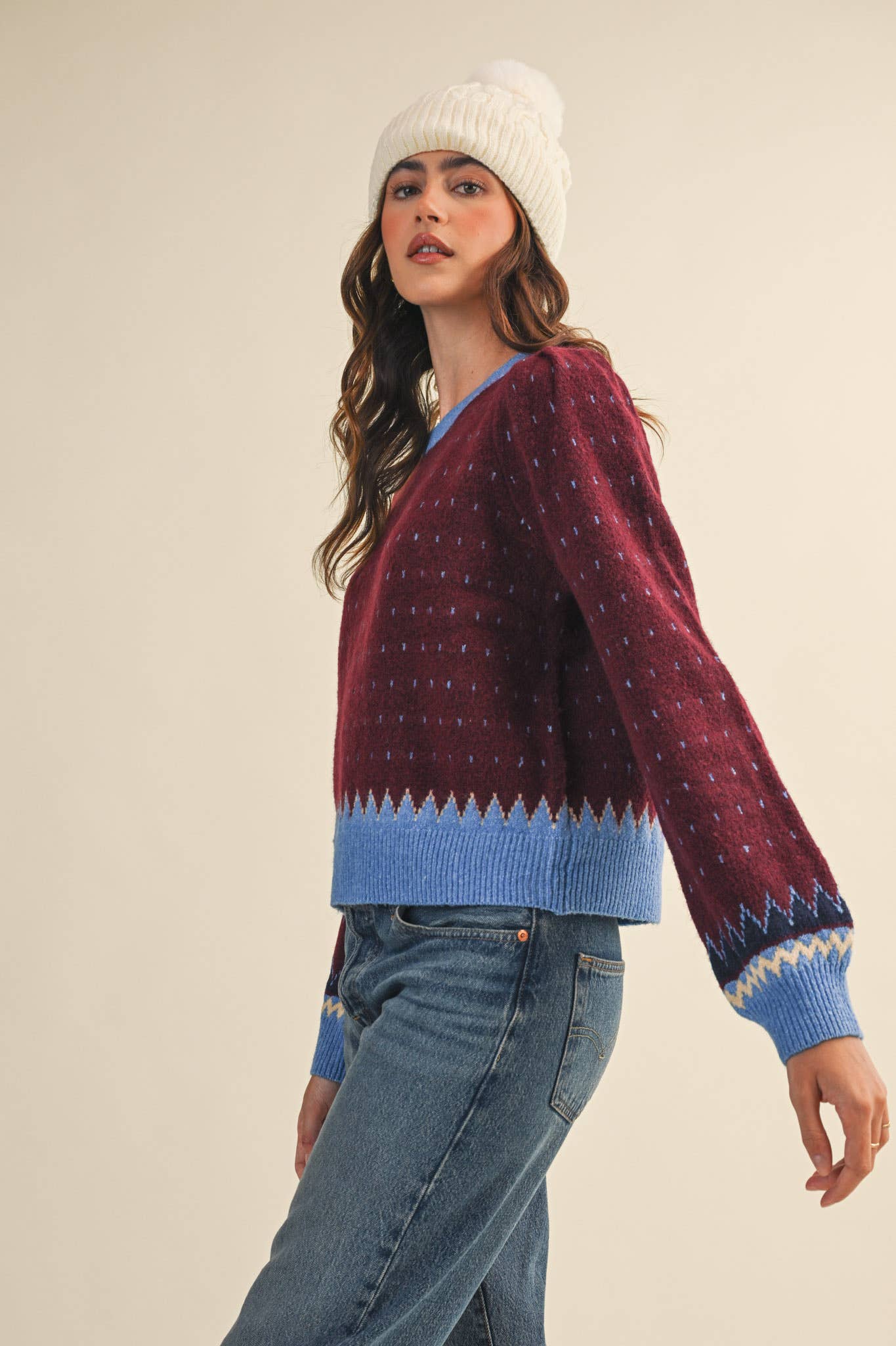Geometric Knit Sweater