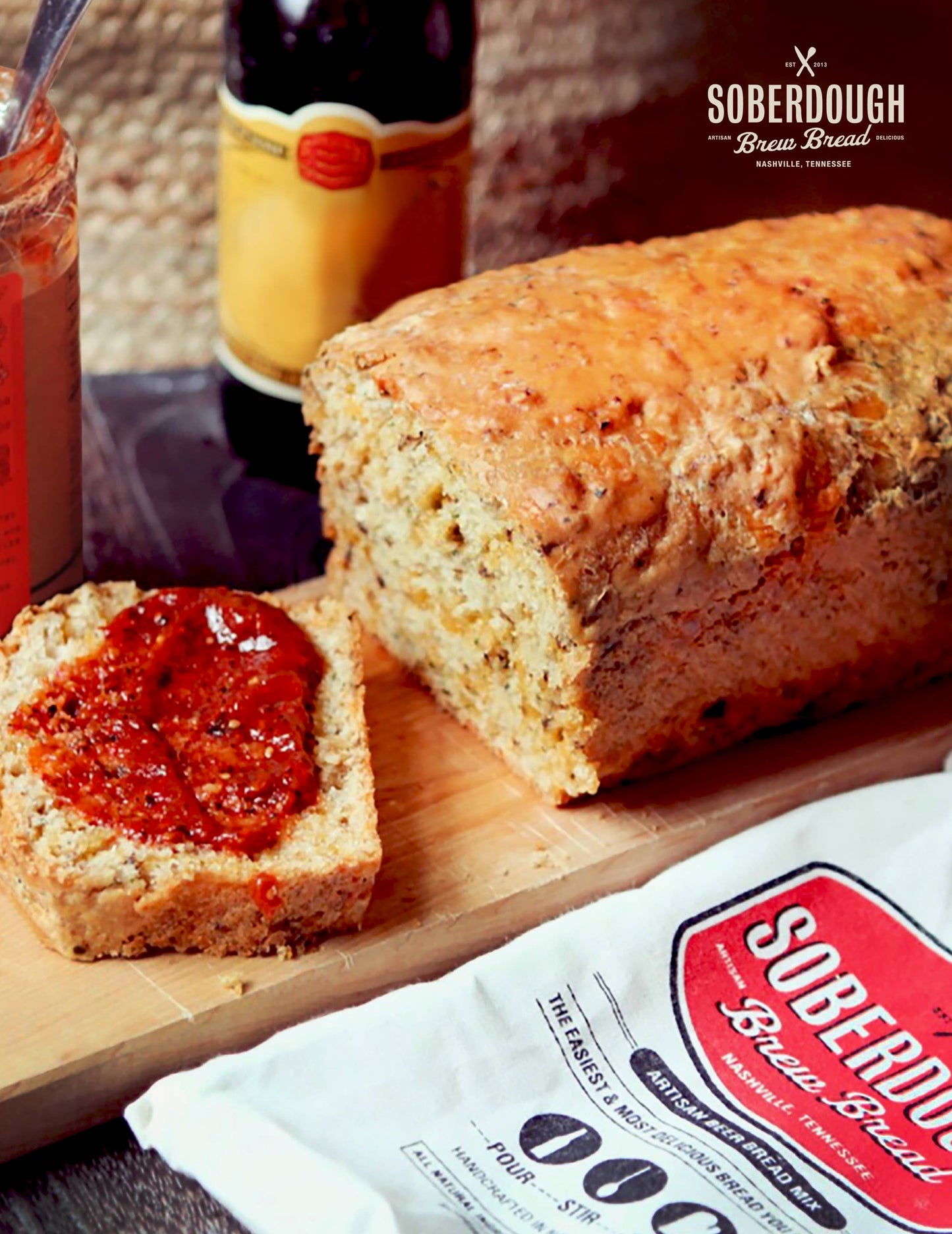 Hatch Green Chile Cheddar Brew Bread