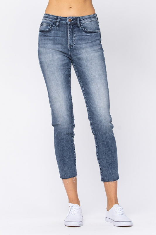 High Waist | Relaxed | Raw Hem Jeans