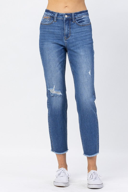 High Waist | Boyfriend | Howdy Embroidery Jeans