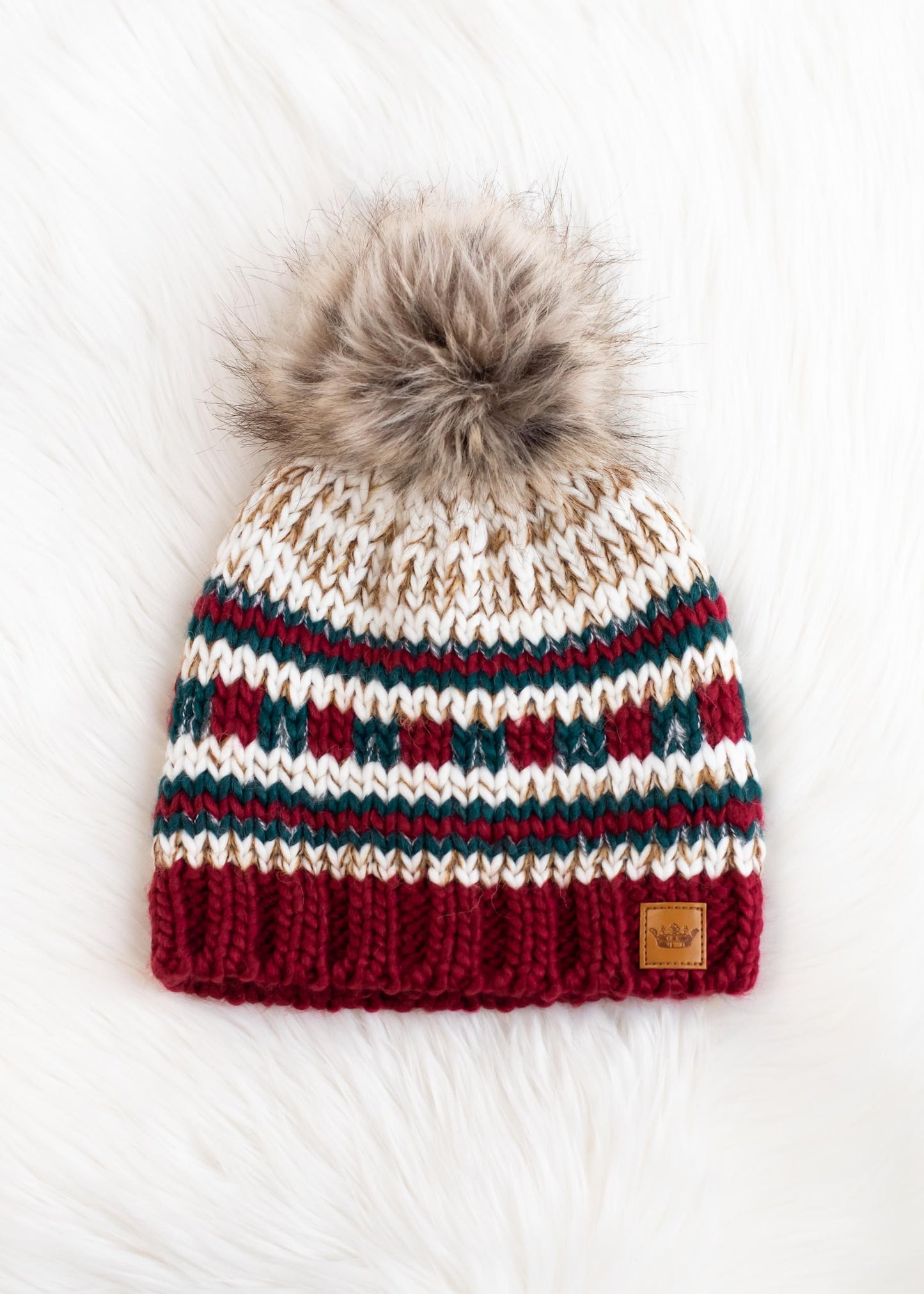 Striped Pom Hat