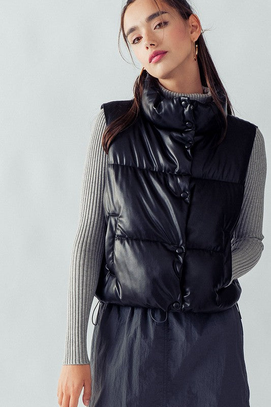 Cropped Puffer Vest The English Garden