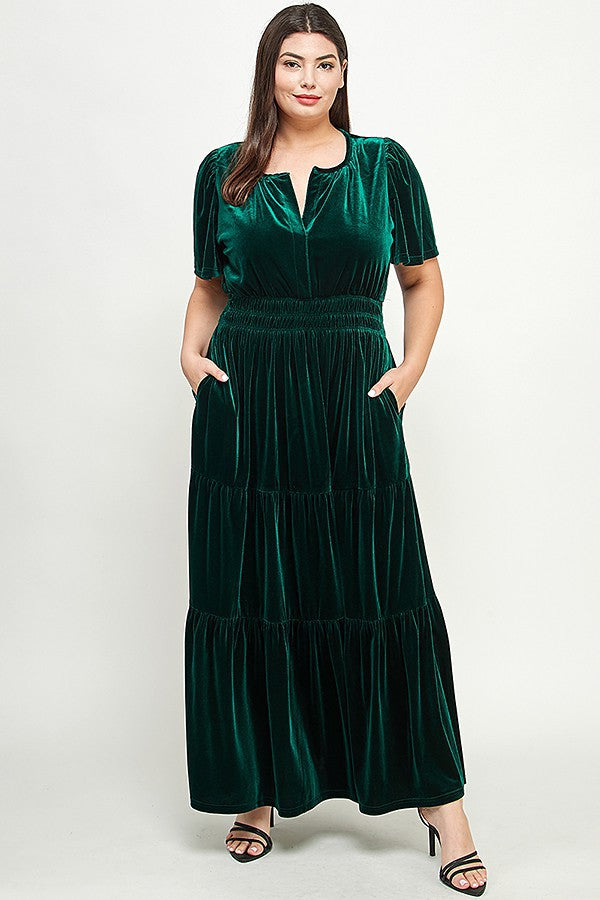 Velvet Tiered Dress