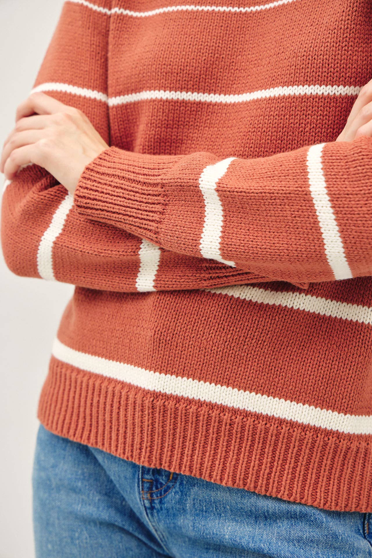 Gradient Width Striped Sweater