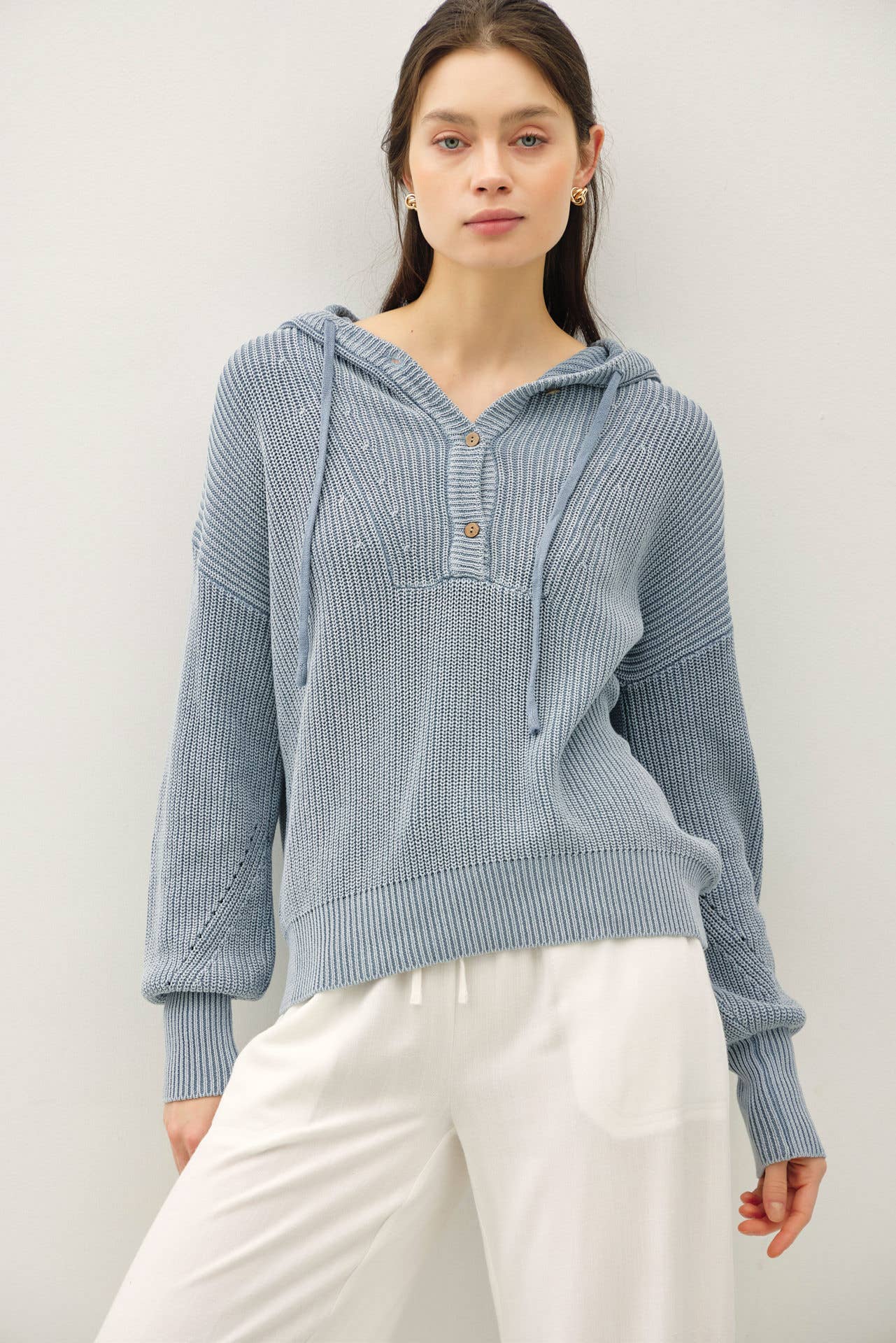 Chunky Henley Hoodie