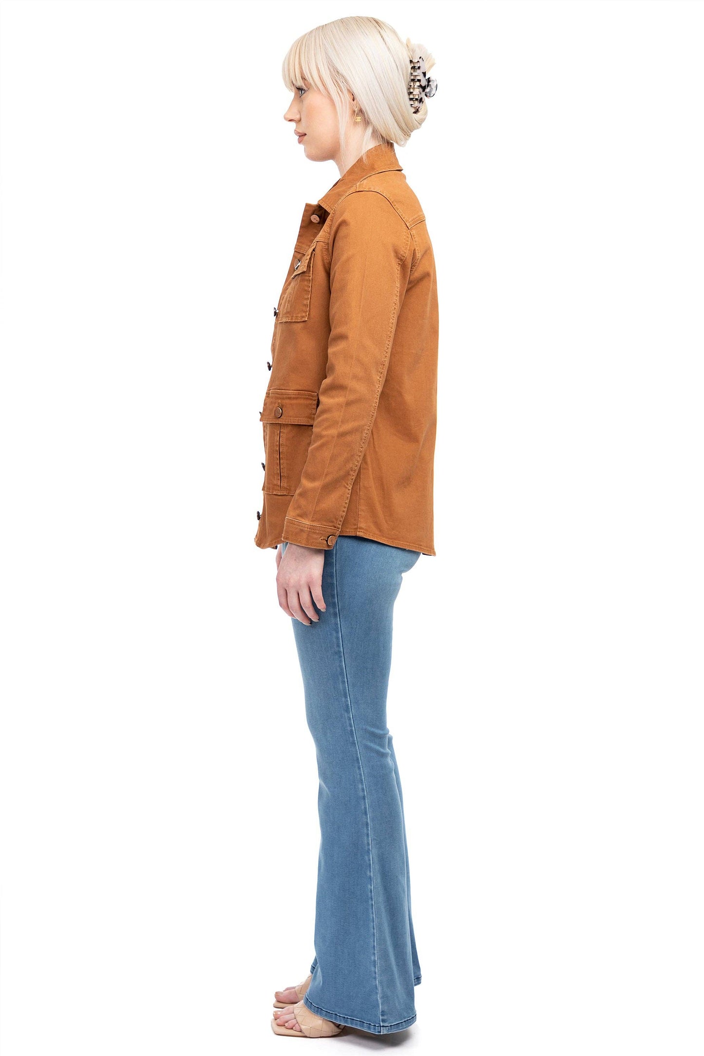 Stretch Twill Utility Jacket | Maple