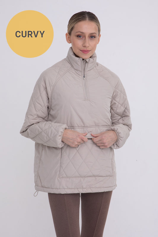 Padded Puffer Quilted Pullover