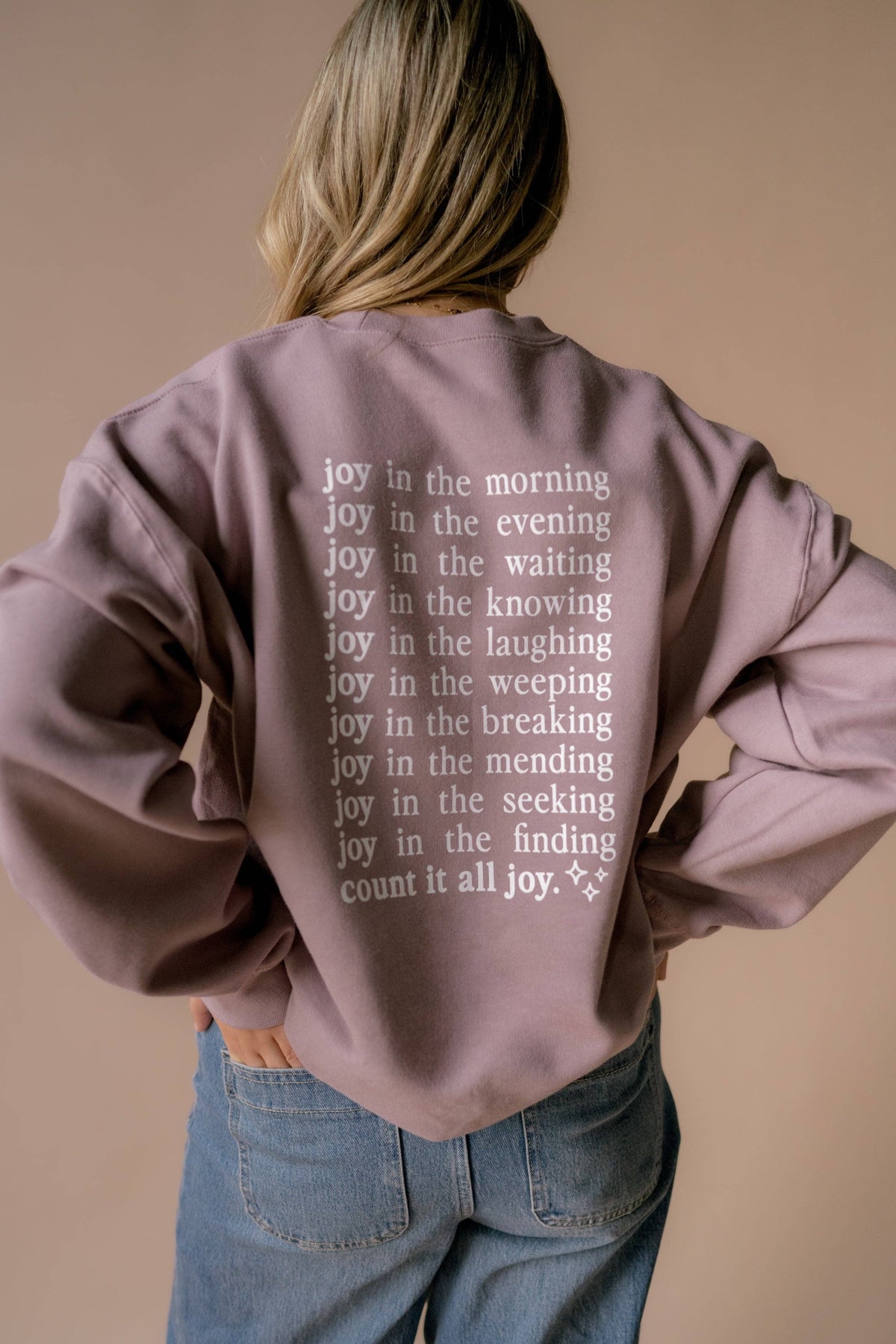 Count It All Joy Sweatshirt |  Dusty Mauve