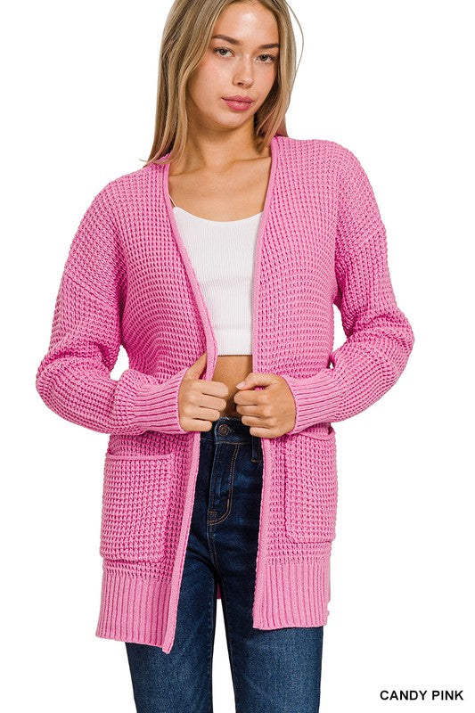 Waffle Knit Cardigan