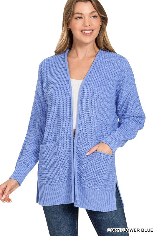 Waffle Knit Cardigan