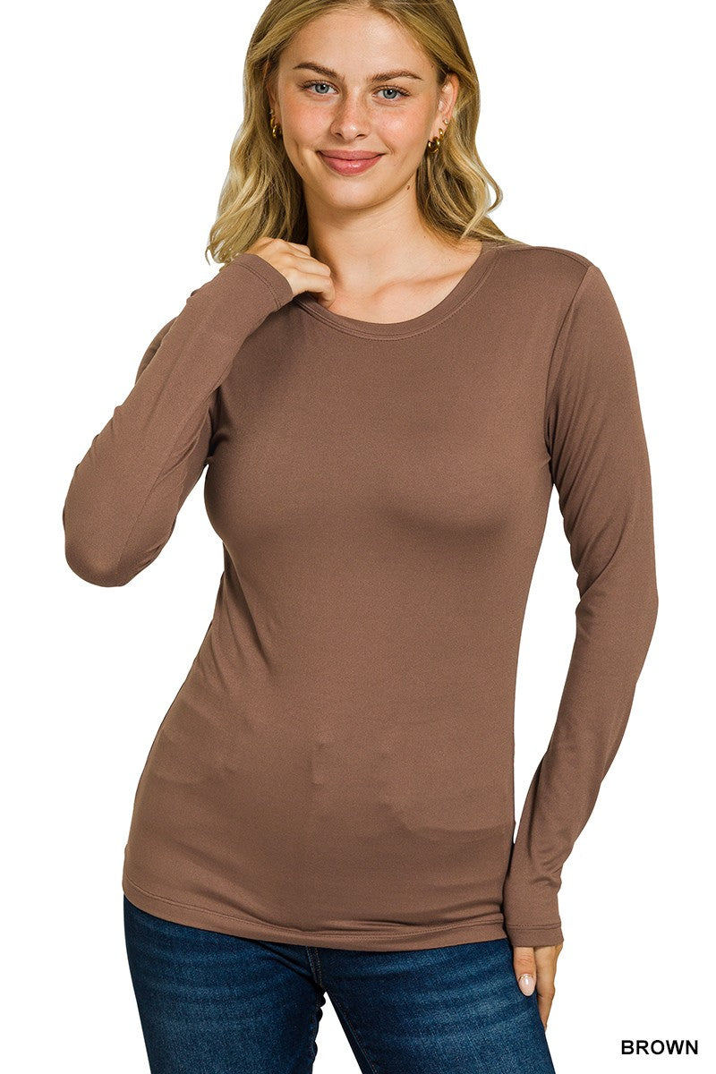 Butter Long Sleeve Tee | Brown