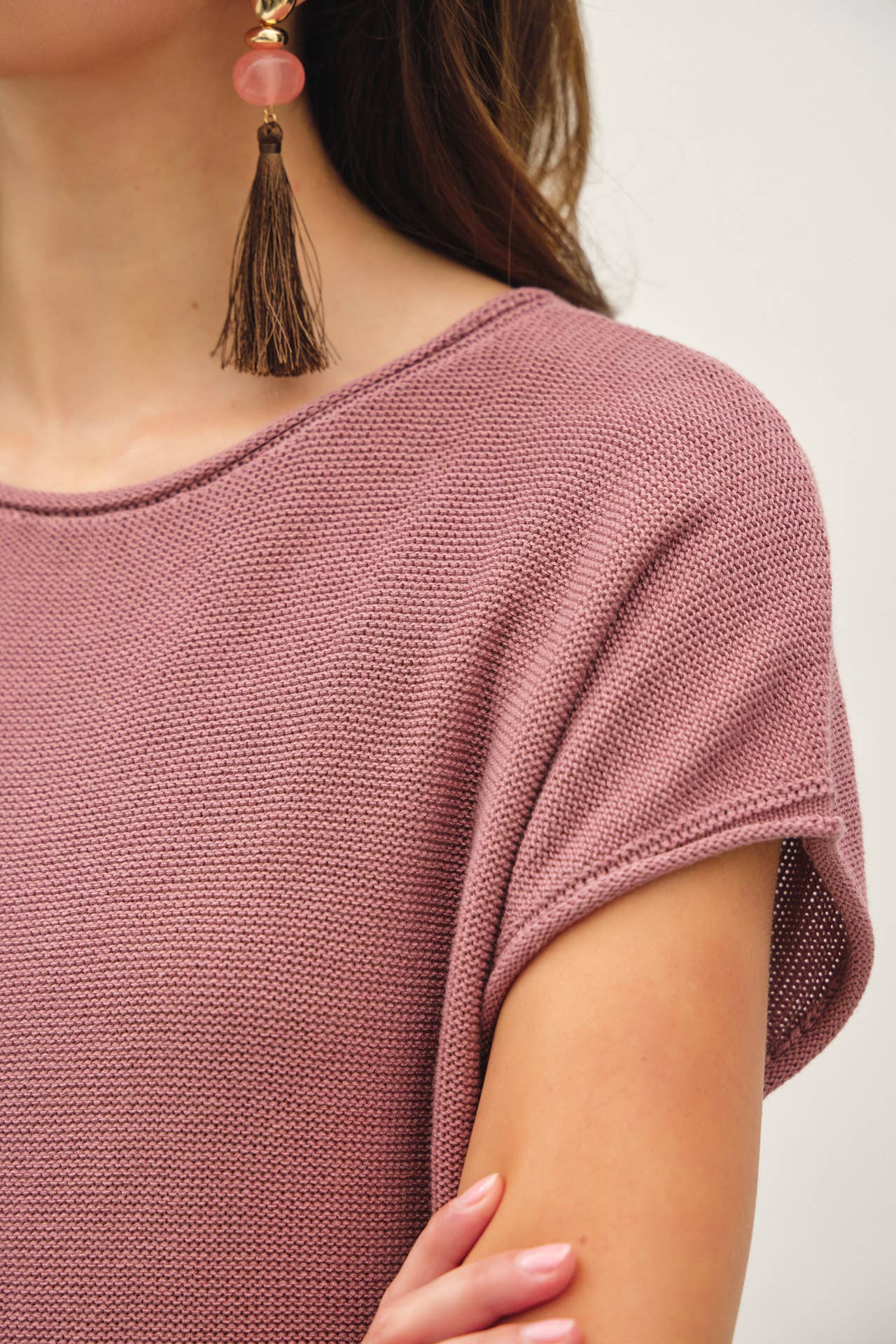 Boxy Short Sleeve Sweater