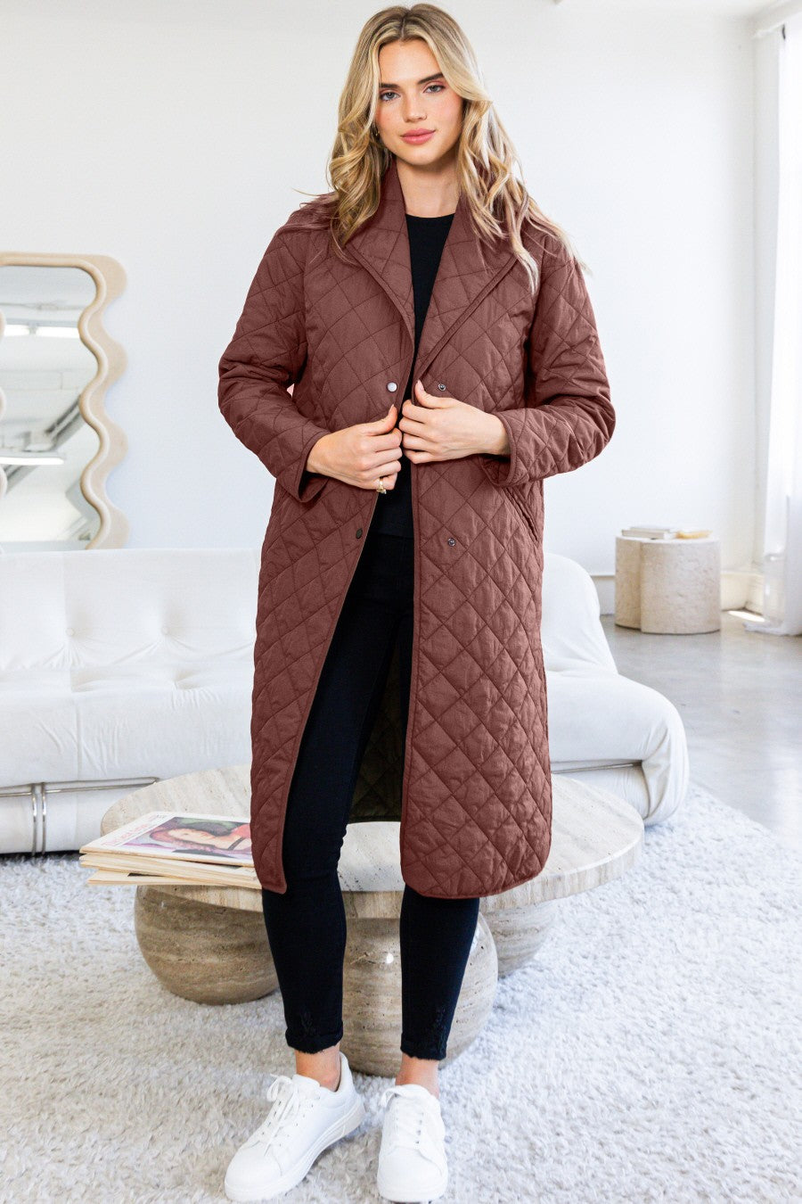 Quilted Long Puffer Jacket