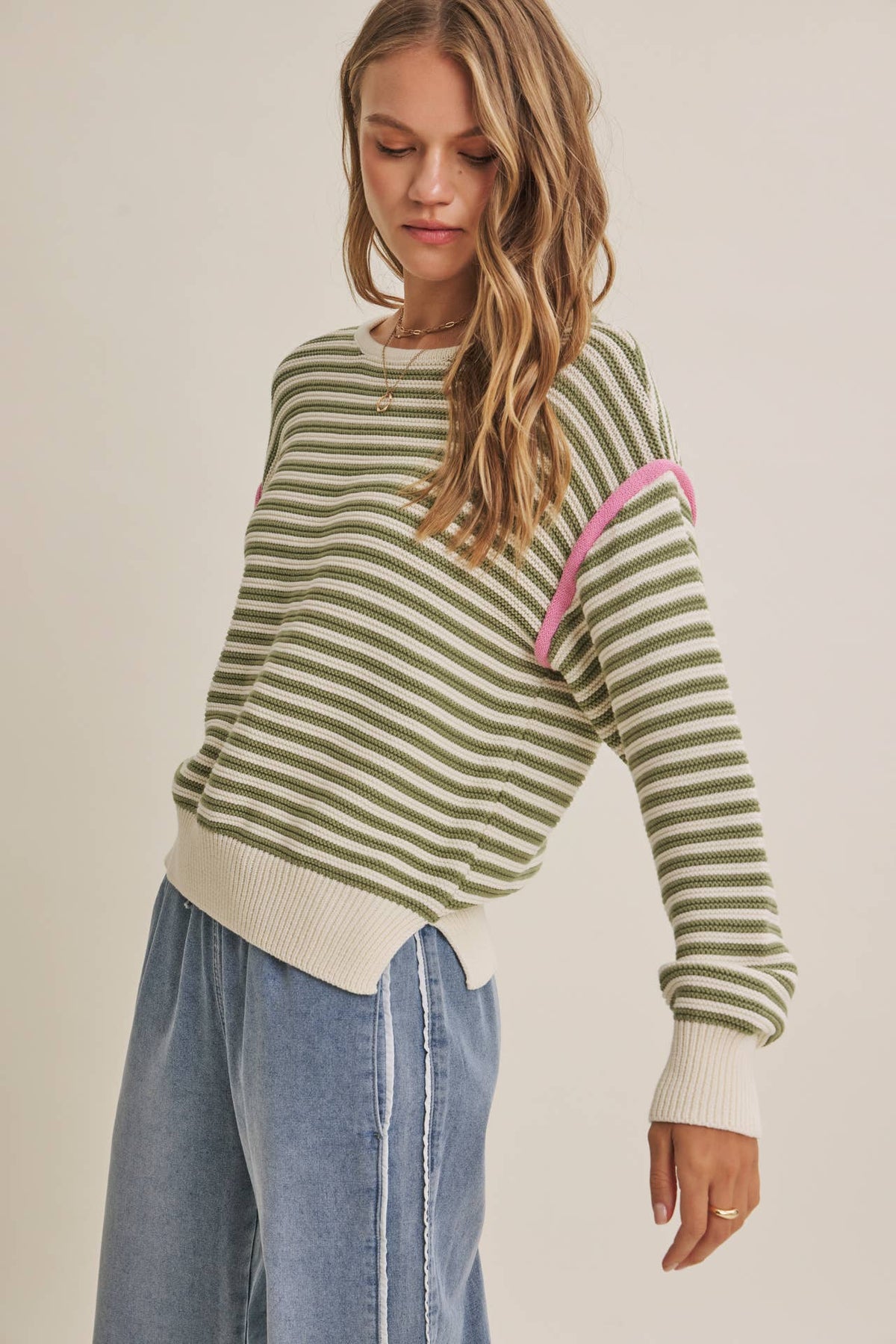 Striped Cotton Sweater