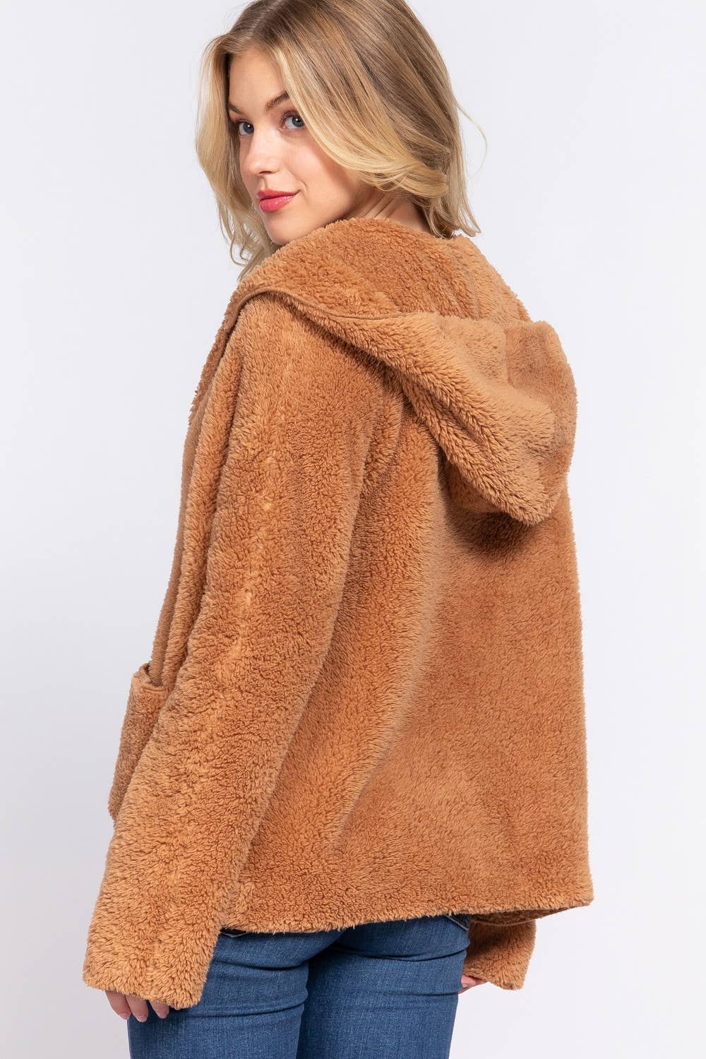 Dolman Sleeve Sherpa Jacket