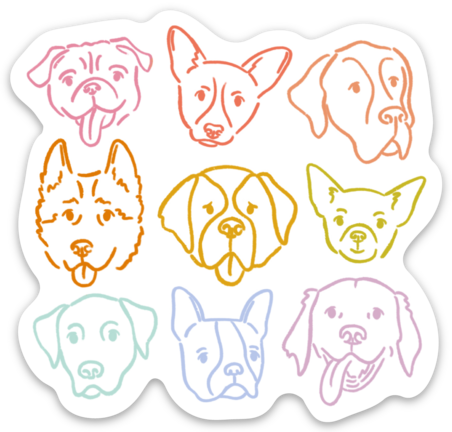 Sticker | Rainbow Dogs