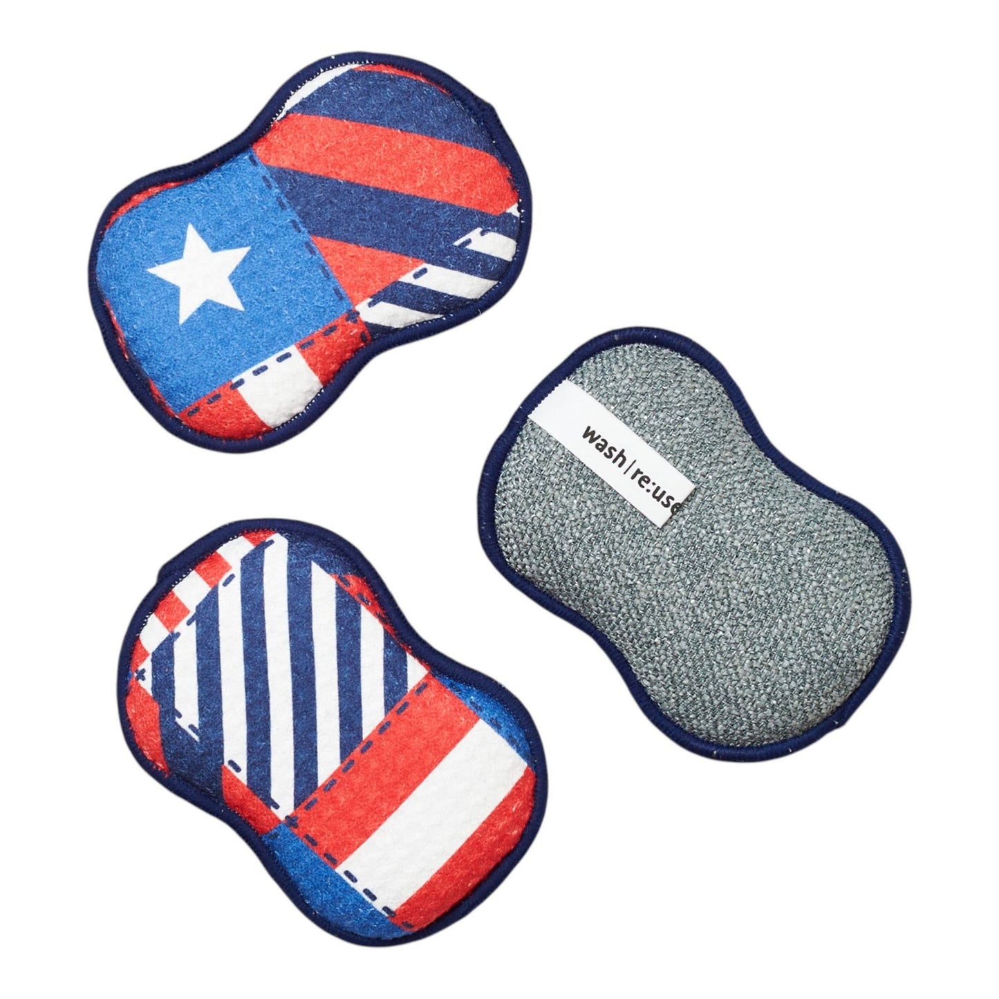 RE:usable Sponges (Set of 3) | Flag Quilt