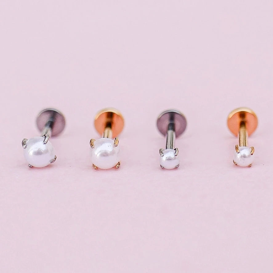 Pearl Flat Back Stud