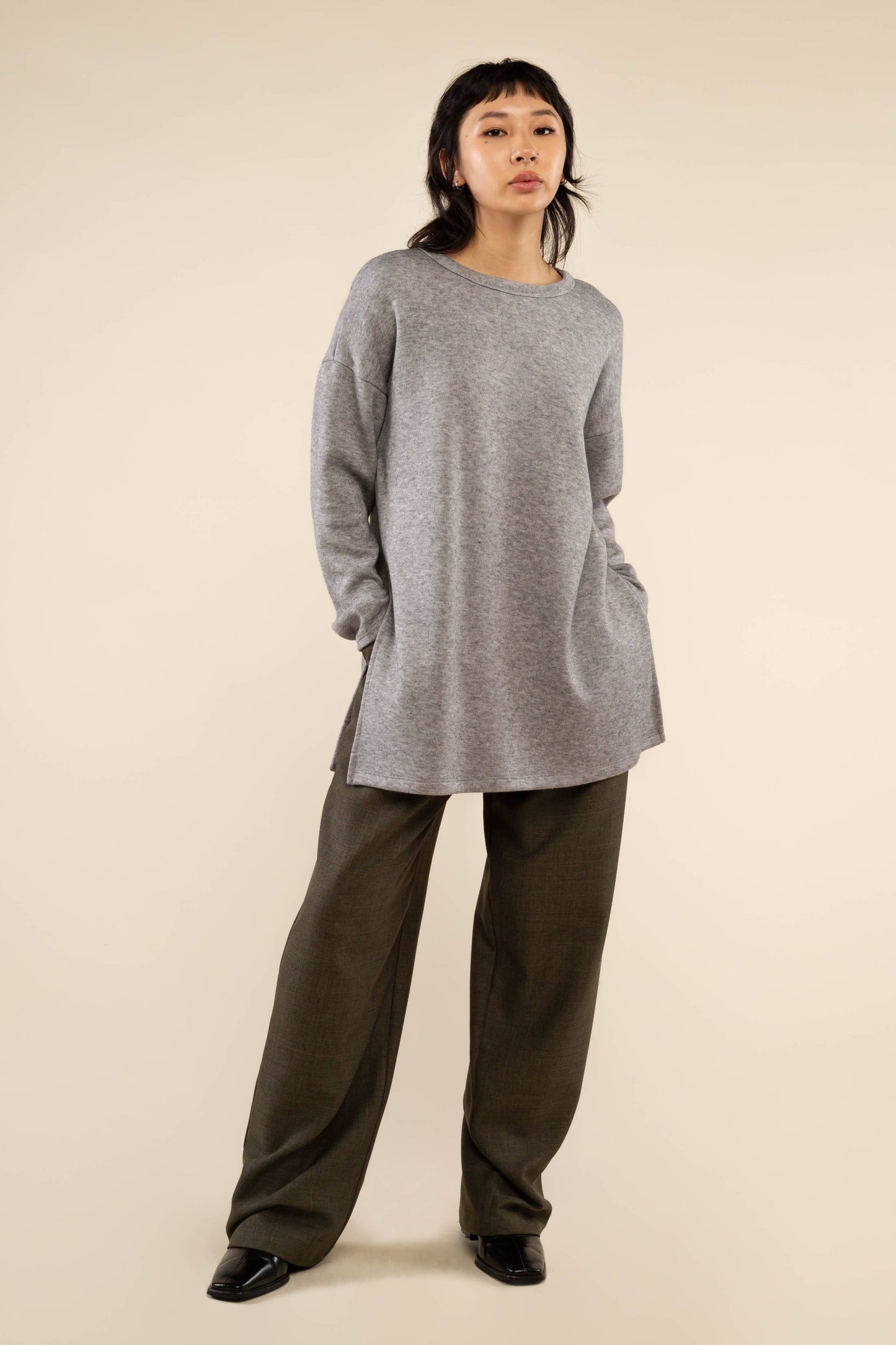 Gia Tunic Top | Heather Grey