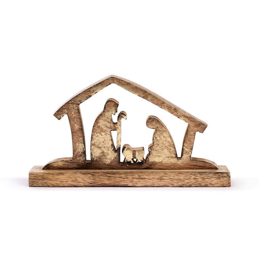 Wood Holy Family Figure