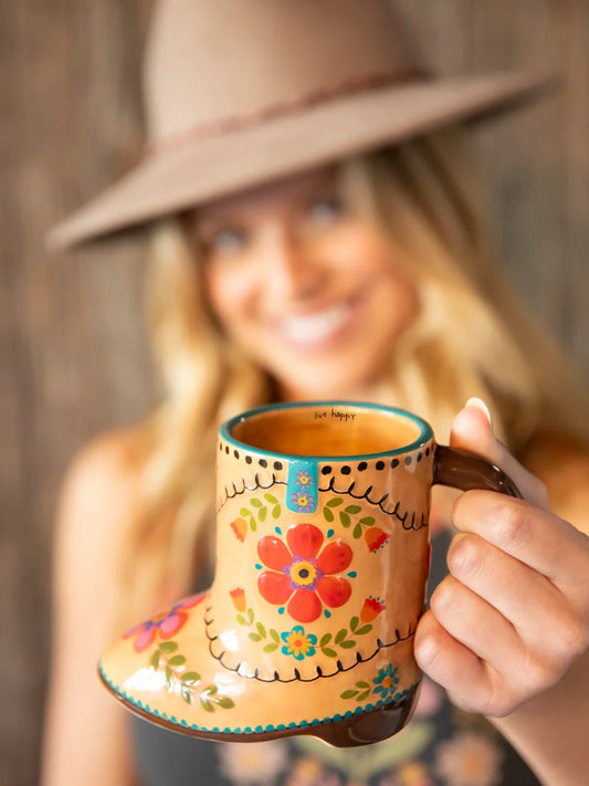 Folk Art Coffee Mug | Betty the Boot