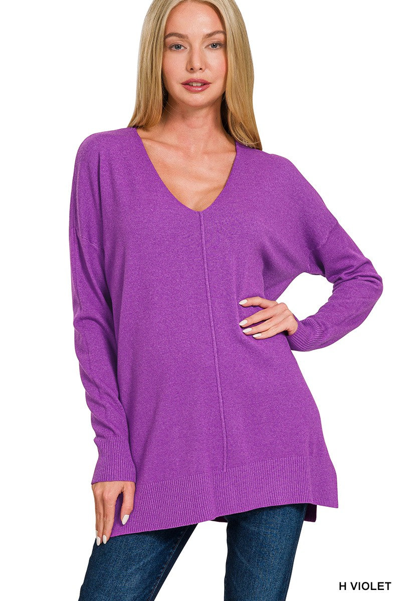 Viscose Front Seam Sweater | H. Violet