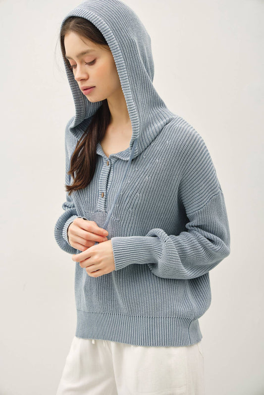 Chunky Henley Hoodie