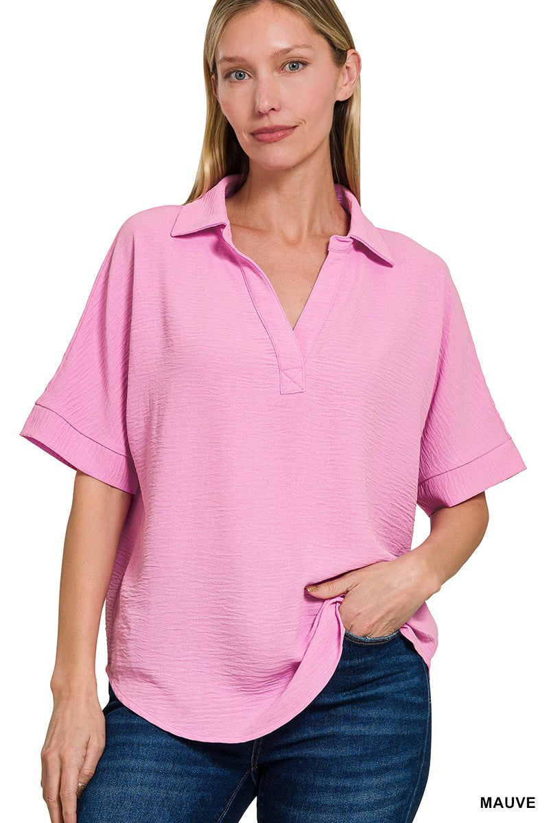 V-Neck Short Sleeve Top