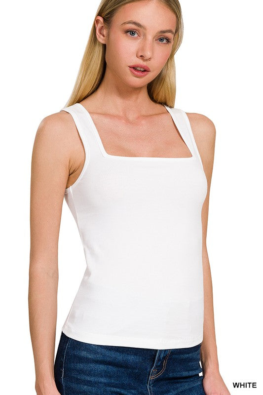 Square Neck Fitted Tank