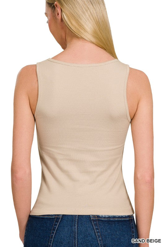 Square Neck Fitted Tank